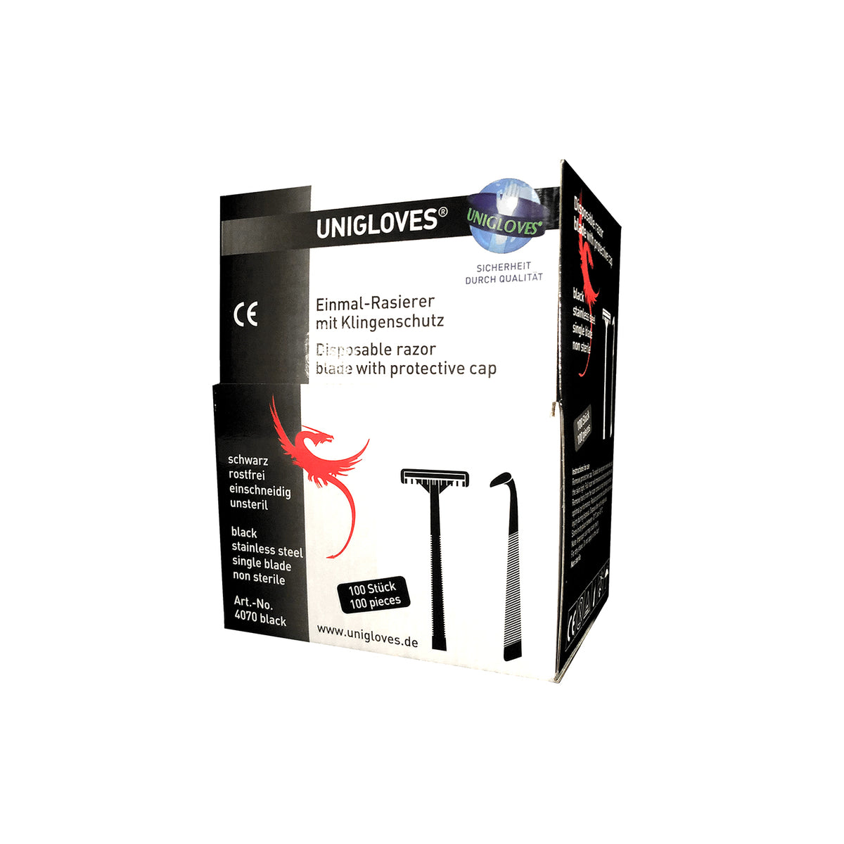 Rasoirs jetables noirs Unigloves – Outline Tattoo Supply